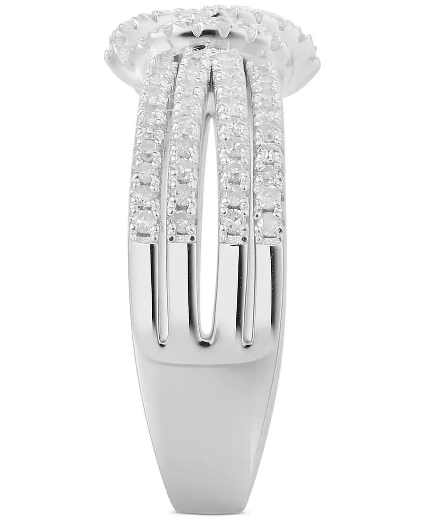 商品Macy's|Diamond Multirow Love Knot Ring (1/2 ct. t.w.) in Sterling Silver,价格¥1890,第3张图片详细描述