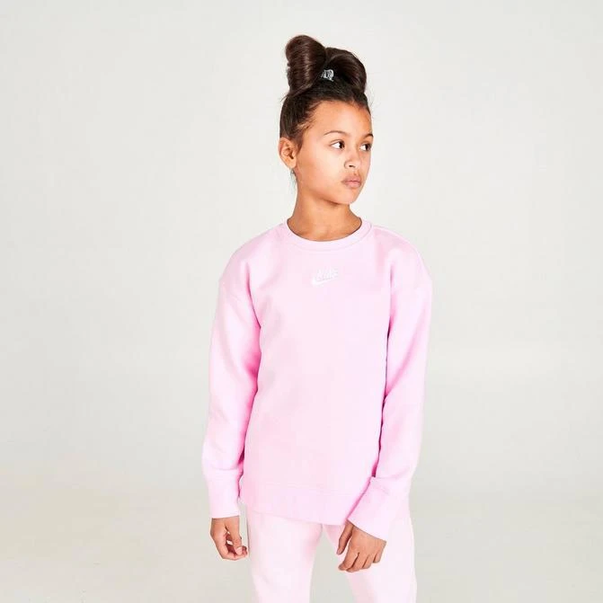 商品NIKE|Girls' Nike Club Fleece Boyfriend Crewneck Sweatshirt,价格¥222,第1张图片