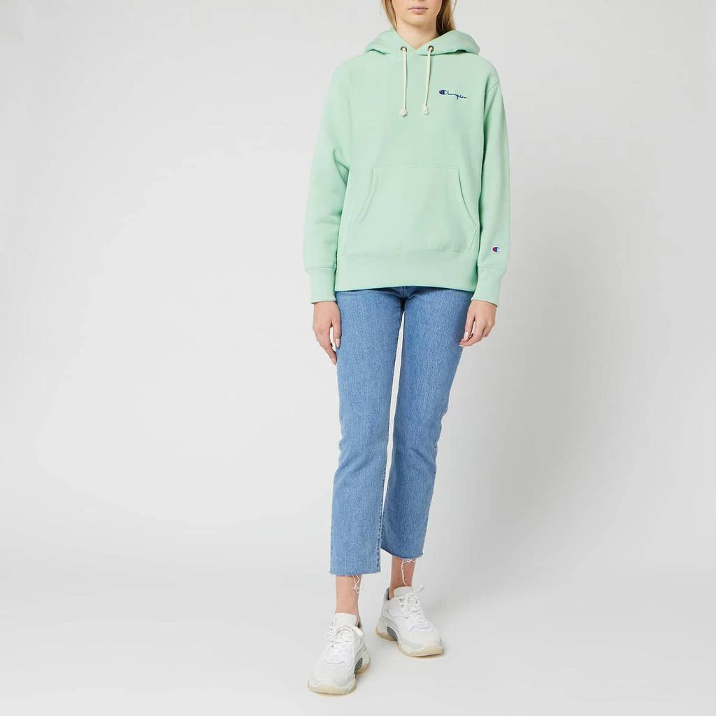 商品CHAMPION|Champion Women's Small Script Hooded Sweatshirt - Mint Green,价格¥226,第3张图片详细描述