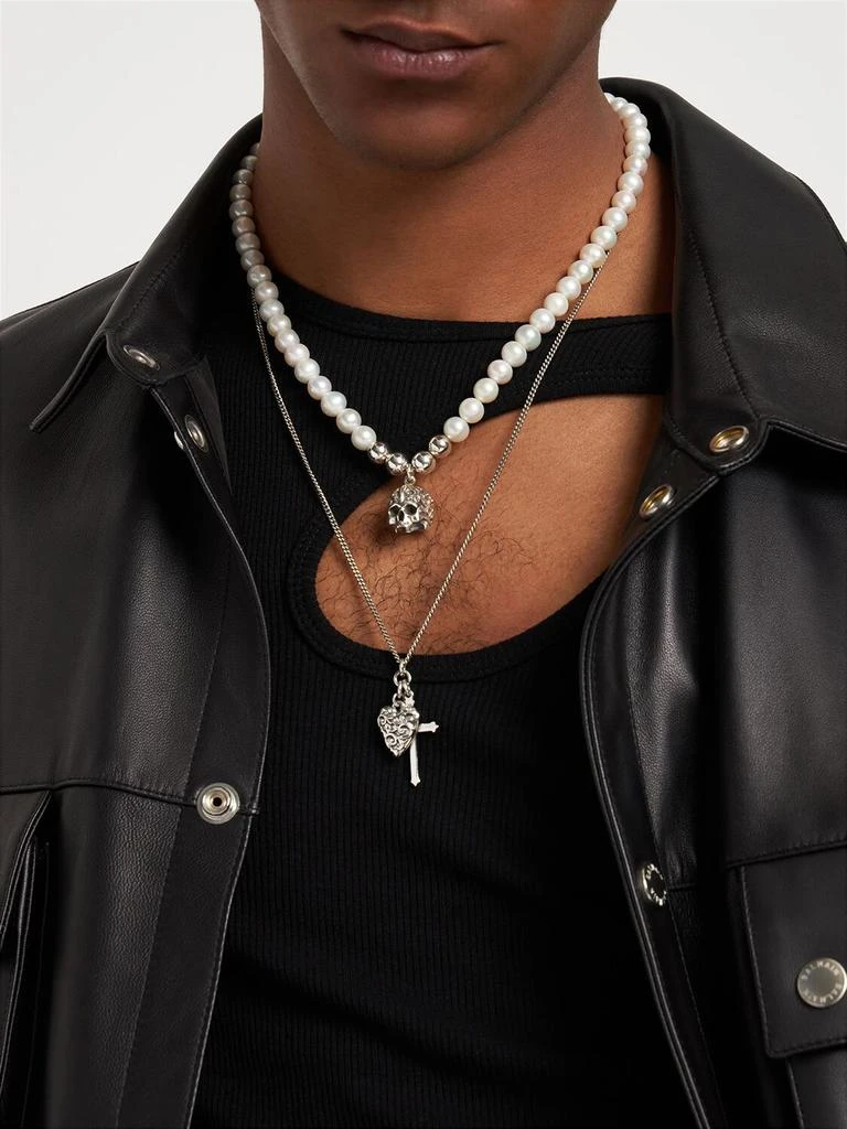 商品Emanuele Bicocchi|Cross & Arabesque Heart Charm Necklace,价格¥1986,第1张图片