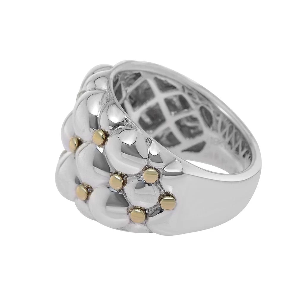 商品Charles Krypell|Charles Krypell Sterling Silver and 18K Yellow Gold Band Ring sz 6.5 3-6901-TFSG,价格¥1945,第2张图片详细描述