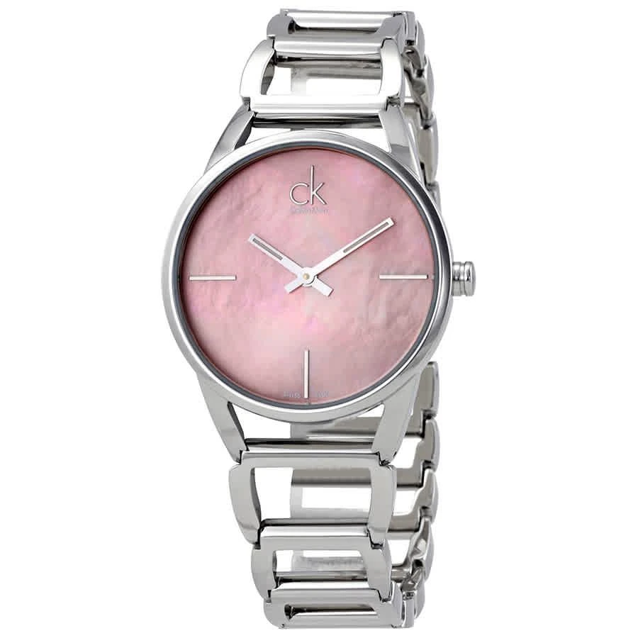 商品Calvin Klein|Calvin Klein Stately Pink Mother of Pearl Dial Ladies Watch K3G2312E,价格¥937,第1张图片