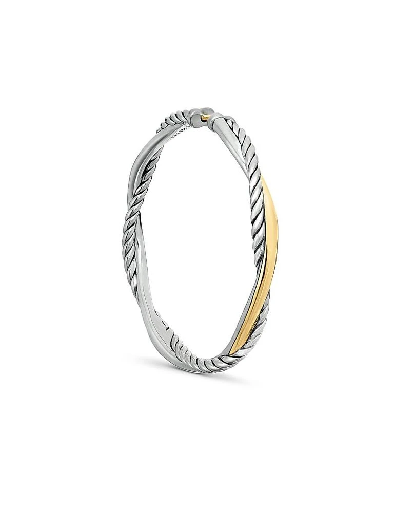 商品David Yurman|Infinity Hoop Earrings in Sterling Silver with 14K Yellow Gold, 42MM,价格¥7360,第5张图片详细描述