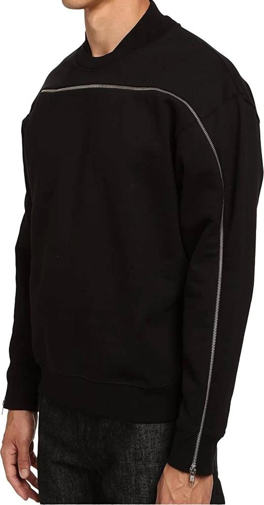 商品Alexander McQueen|Men Single Zip Sweatshirt In Black,价格¥1704,第2张图片详细描述