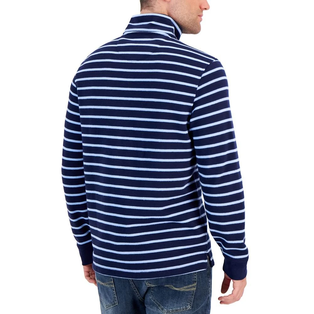 商品Club Room|Men's Classic Fit Striped French Rib Quarter-Zip Sweater, Created for Macy's,价格¥114,第2张图片详细描述