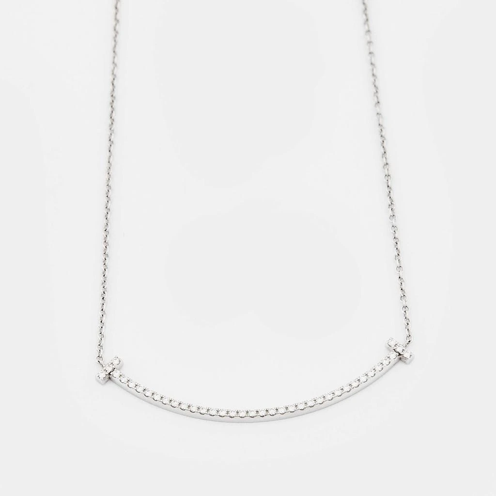 商品[二手商品] Tiffany & Co.|Tiffany & Co. Tiffany T Smile Diamond 18k White Gold Necklace,价格¥10894,第1张图片