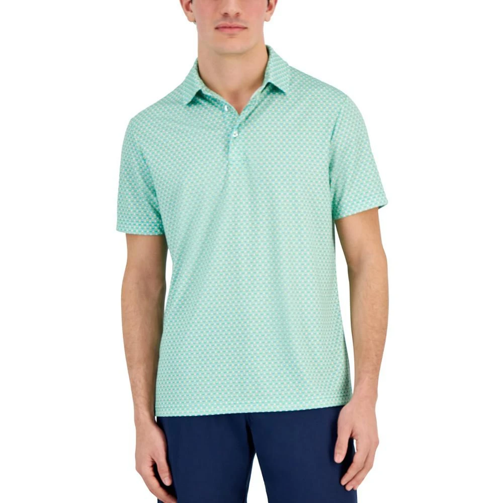商品Club Room|Men's Golf Ball Print Short Sleeve Tech Polo Shirt, Created for Macy's,价格¥141,第1张图片