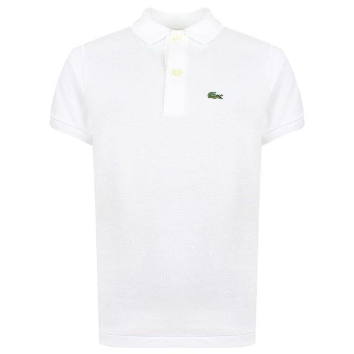 White Small Logo Short Sleeve Polo Shirt商品第1张图片规格展示