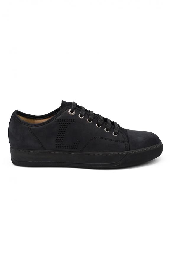 Luxury Sneakers For Men   Lanvin Dbb1 Sneakers In Blue Suede商品第1张图片规格展示