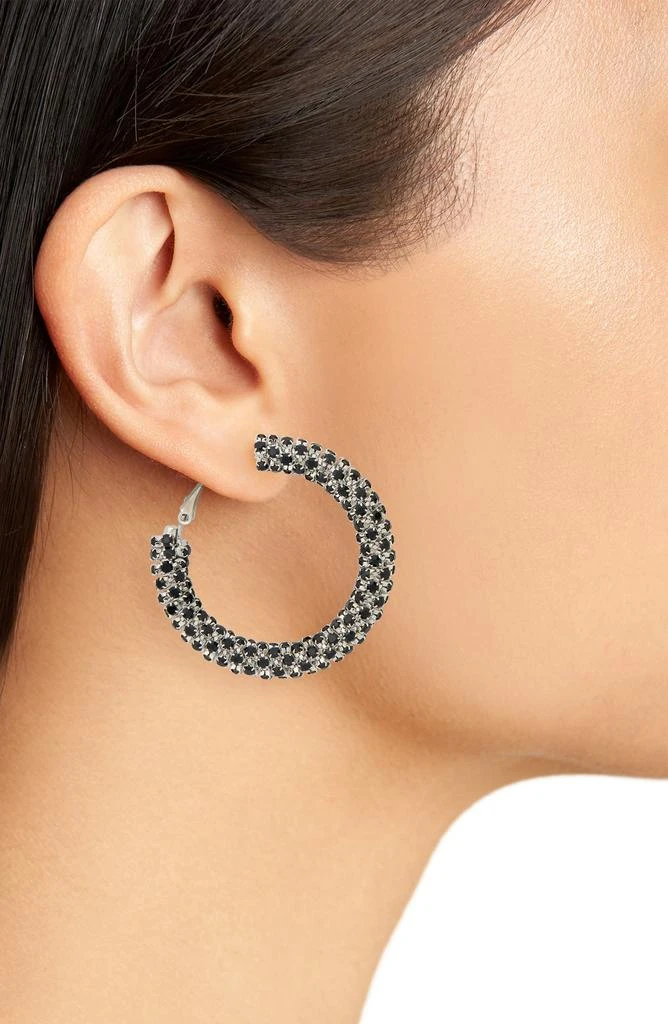 商品Nordstrom|Crystal Pavé Hoop Earrings,价格¥120,第2张图片详细描述