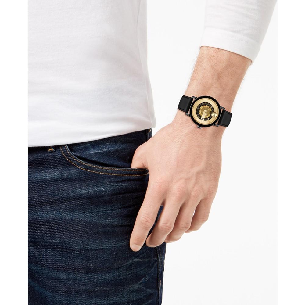 Men's Swiss Bold Evolution Black Leather Strap Watch 40mm商品第4张图片规格展示