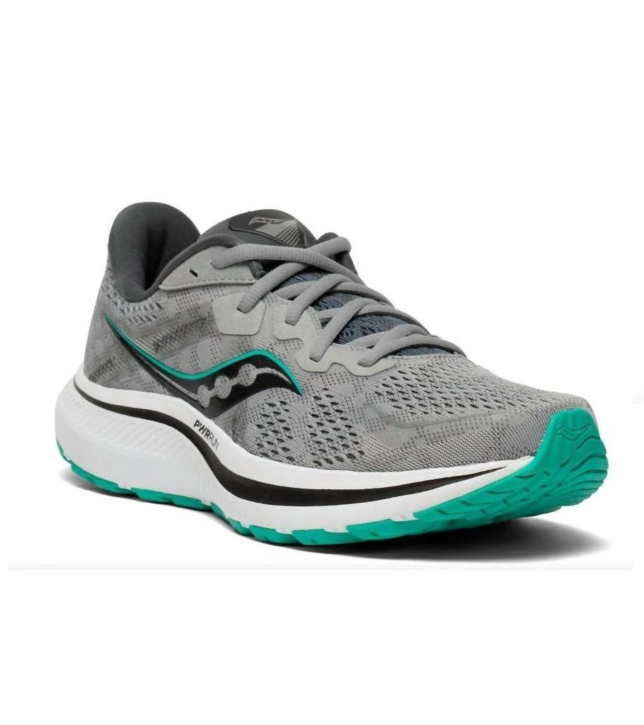 商品Saucony|Women's Omni 20 Running Shoes - Wide Width In Alloy/jade,价格¥833,第2张图片详细描述