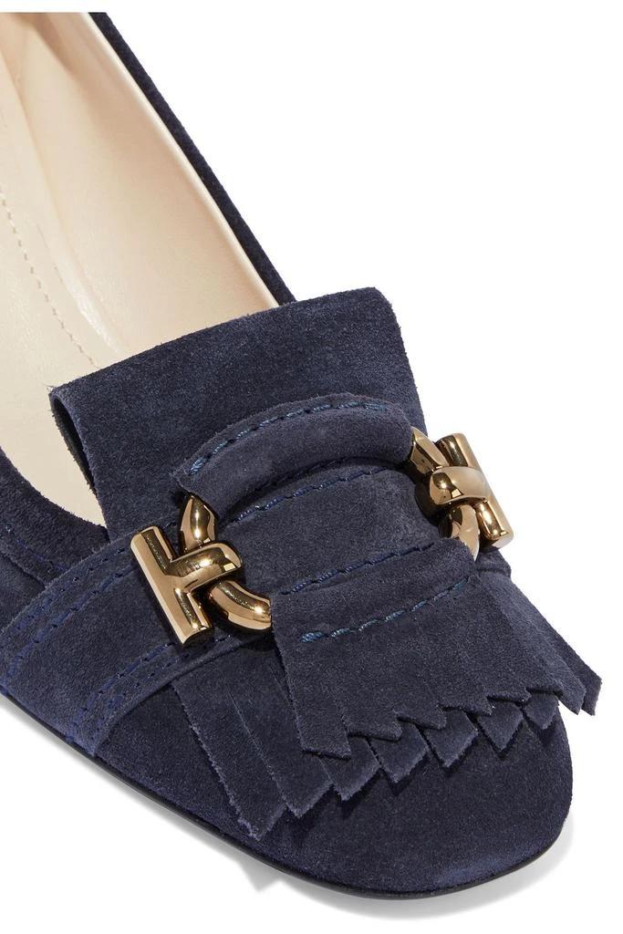 商品Tod's|T-Ring embellished fringed suede pumps,价格¥3392,第4张图片详细描述