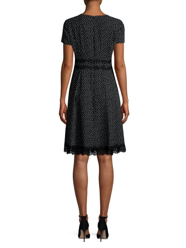 商品Karl Lagerfeld Paris|Dot Lace Fit-and-Flare Dress,价格¥599,第2张图片详细描述