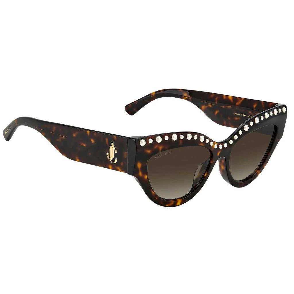 商品Jimmy Choo|Jimmy Choo Women's Sunglasses - Havana Acetate Cat Eye Full Rim | SONJA/G/S 0086 HA,价格¥649,第3张图片详细描述