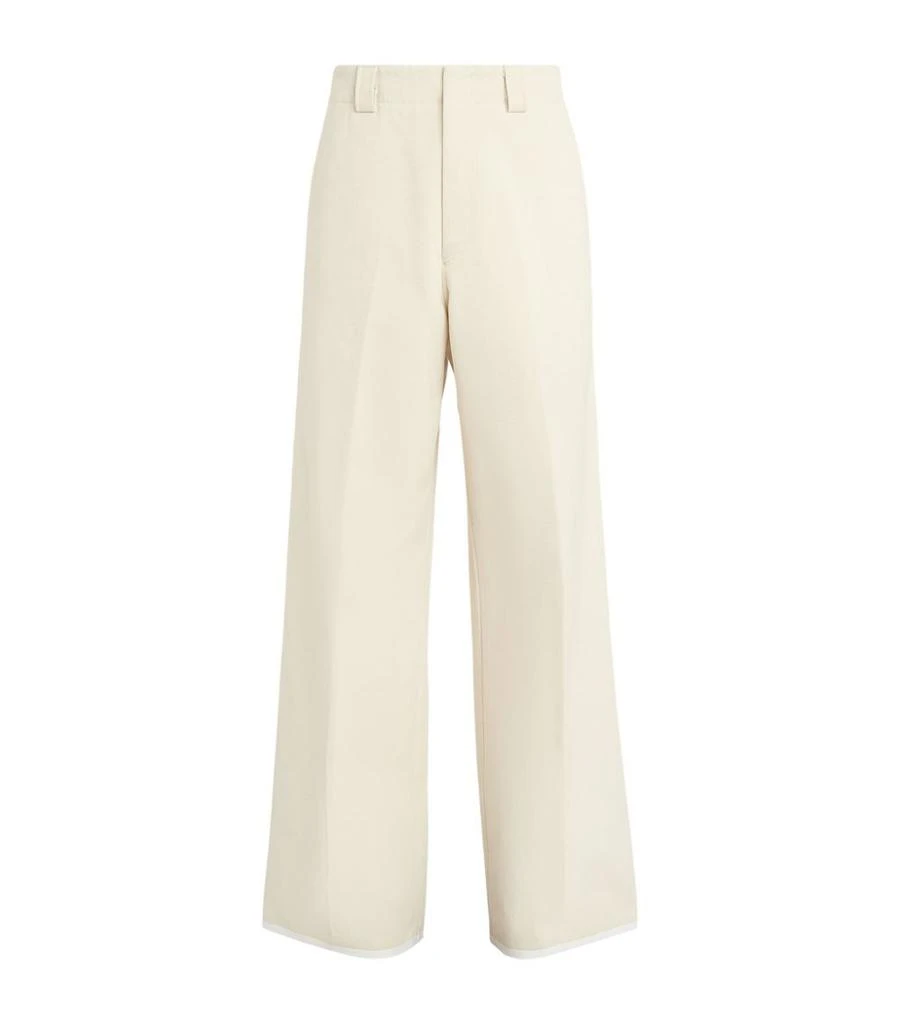 商品Zegna|Cotton-Silk Relaxed Trousers,价格¥11870,第1张图片