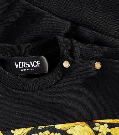 商品Versace|婴幼儿 — Barocco棉质针织运动衫,价格¥1724,第3张图片详细描述