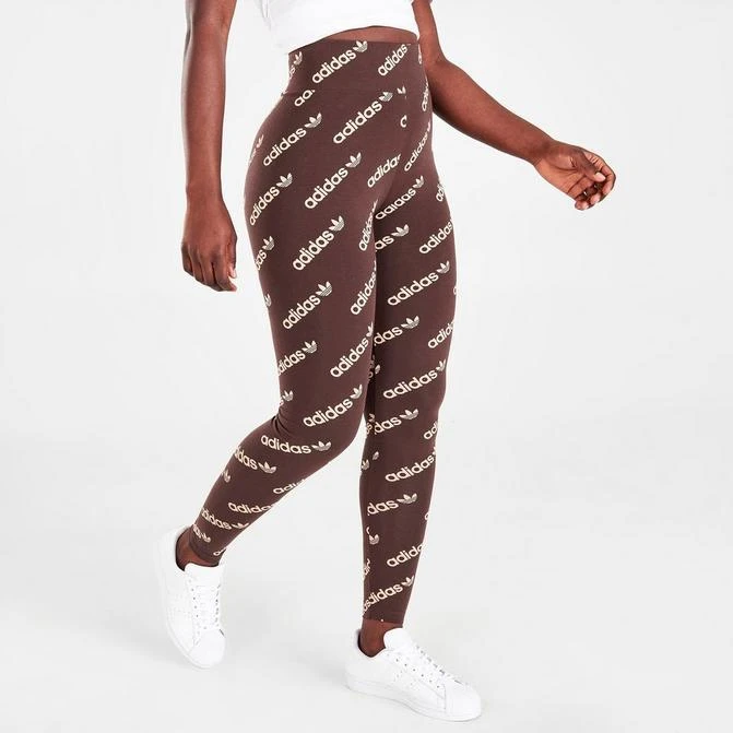 商品Adidas|Women's adidas Originals Allover Logo Print Leggings,价格¥148,第1张图片