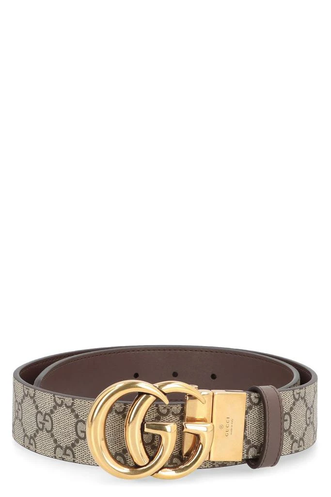 商品Gucci|Gucci Leather And Gg Supreme Fabric Reversible Belt,价格¥3920,第1张图片