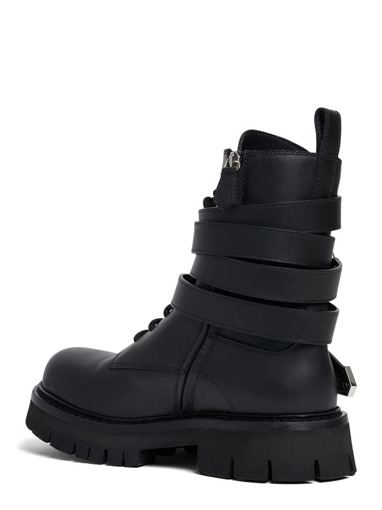 商品Moschino|Buckle Leather Lace-up Boots,价格¥7245,第4张图片详细描述