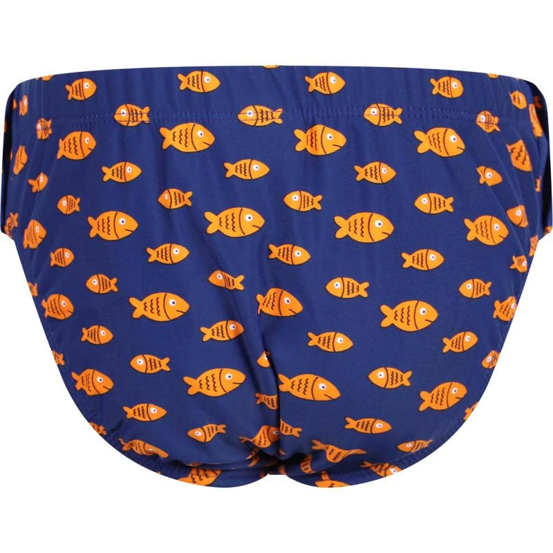 商品Playshoes|Fish print swimming briefs in indigo,价格¥228,第2张图片详细描述