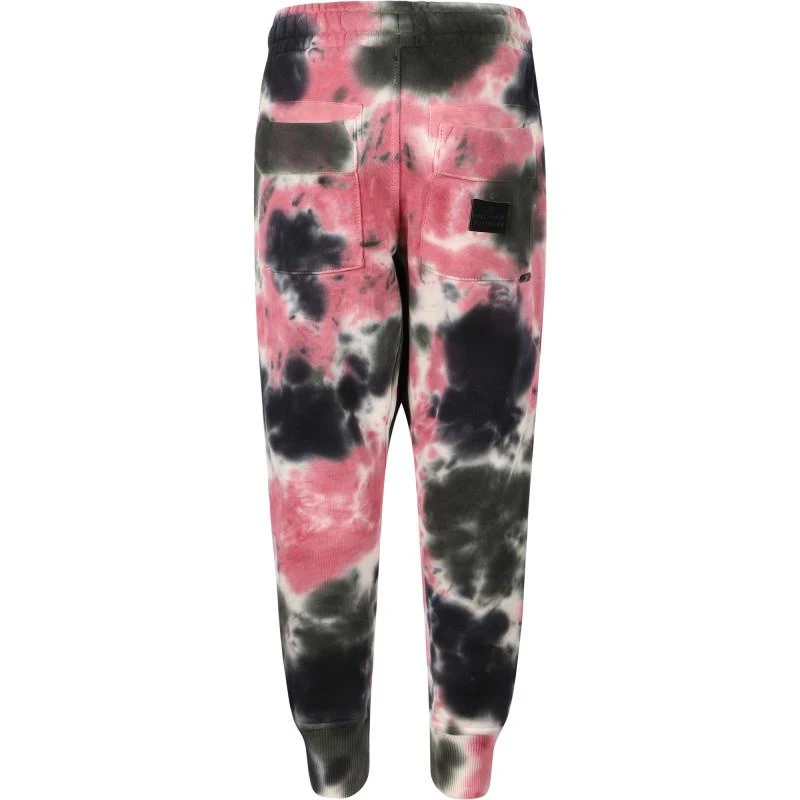 商品Munster|Tie dye logo track pants in black and pink,价格¥446,第2张图片详细描述