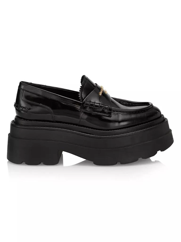 商品Alexander Wang|Carter Leather Platform Loafers,价格¥5126,第1张图片