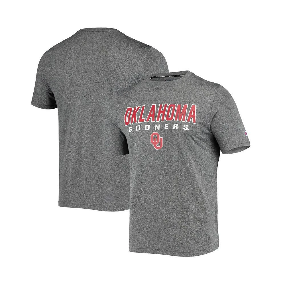 商品CHAMPION|Men's Gray Oklahoma Sooners Stack T-shirt,价格¥222,第1张图片
