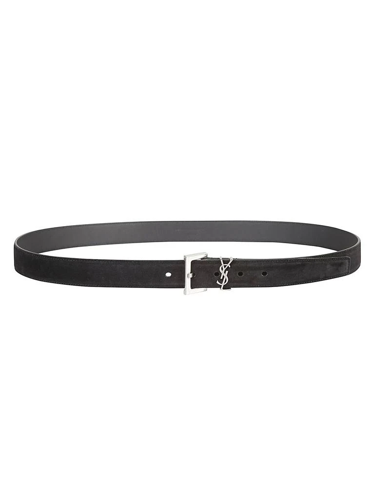 商品Yves Saint Laurent|Saint Laurent Logo Plaque Belt,价格¥3644,第2张图片详细描述