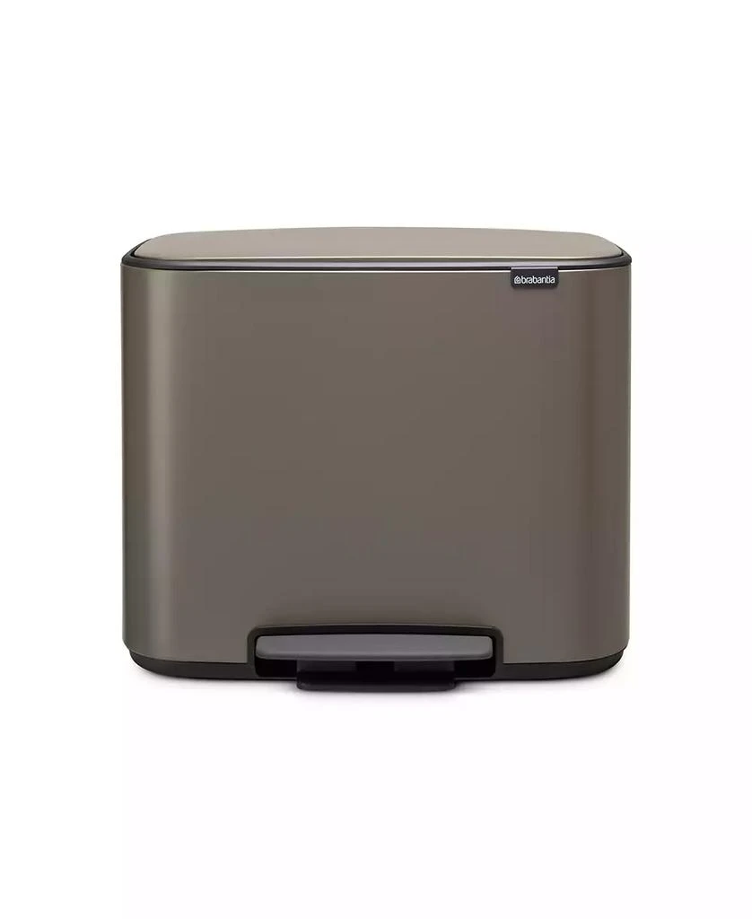 商品Brabantia|Bo Step on Dual Compartment Trash Can, 3 plus 6 Gallon, 11 plus 23 Liter,价格¥1470,第2张图片详细描述
