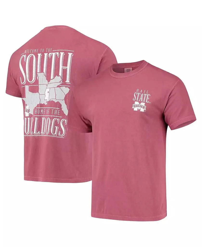 商品Image One|Men's Maroon Mississippi State Bulldogs Comfort Colors Welcome to the South T-shirt,价格¥237,第1张图片