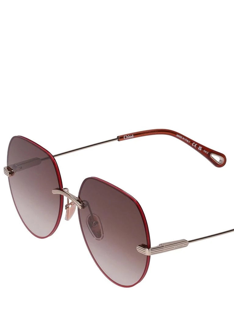商品Chloé|Benjamine Squared Metal Sunglasses,价格¥1905,第2张图片详细描述