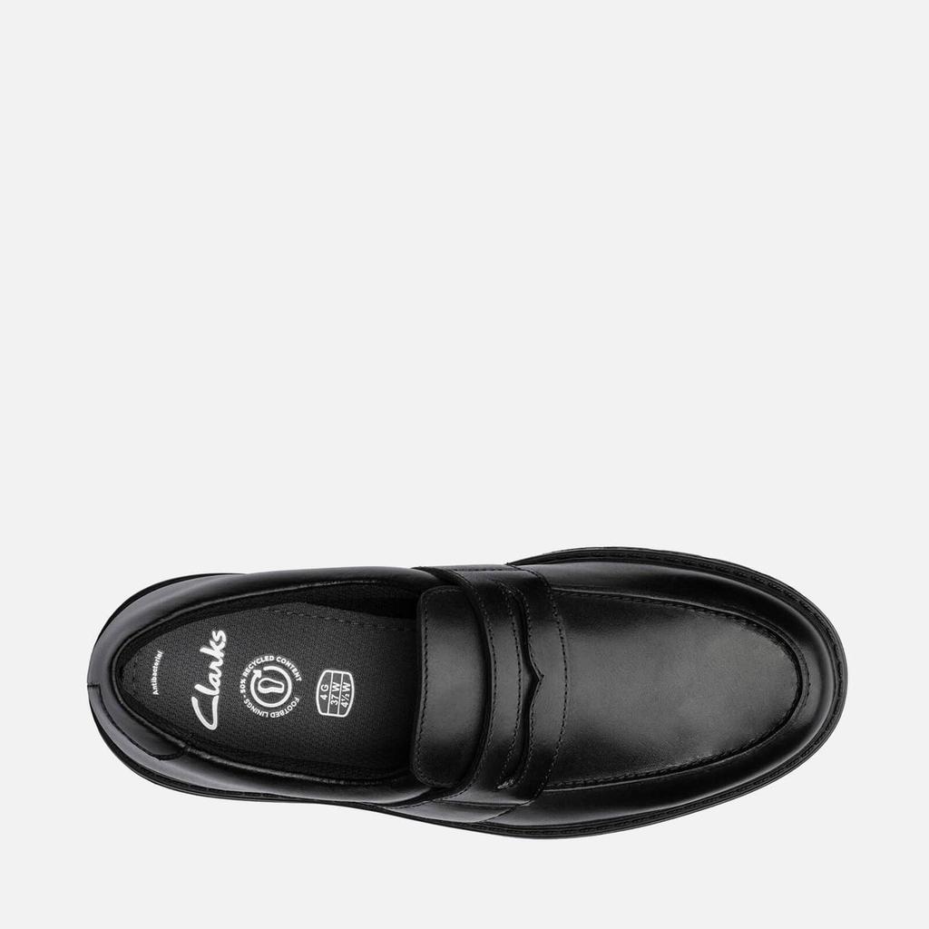 Clarks Youth Loxham Craft School Shoes - Black Leather商品第4张图片规格展示