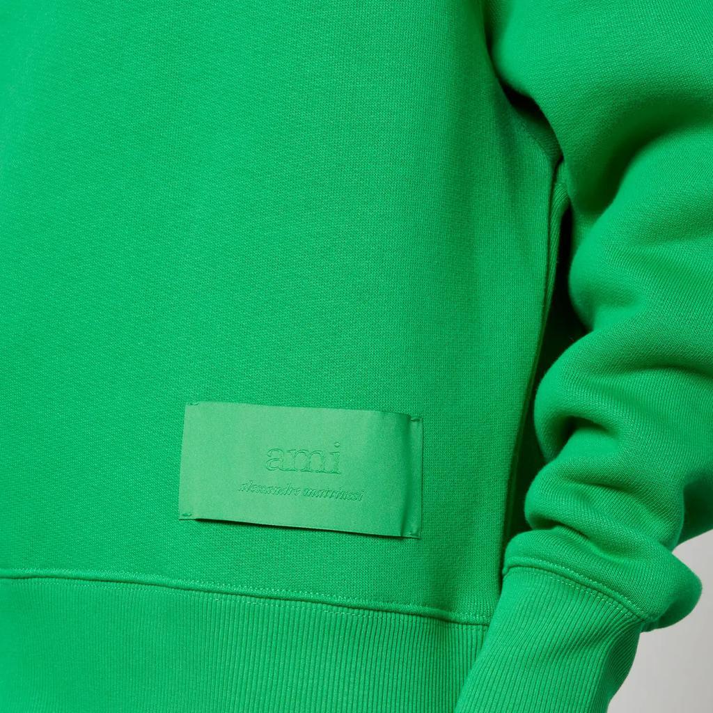 商品AMI|AMI Women's Satin Label Sweatshirt - Green,价格¥1076,第6张图片详细描述