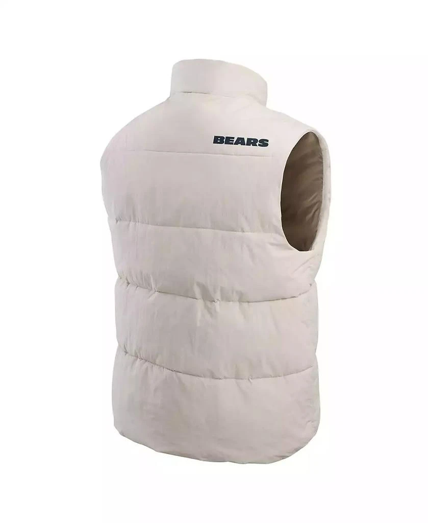 商品Fanatics|Men's Cream Chicago Bears Puffer Full-Snap Vest,价格¥736,第2张图片详细描述