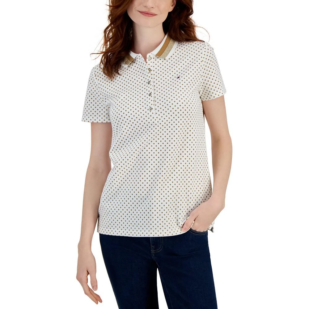 商品Tommy Hilfiger|Women's Dandy Dot-Print Polo Shirt,价格¥134,第1张图片