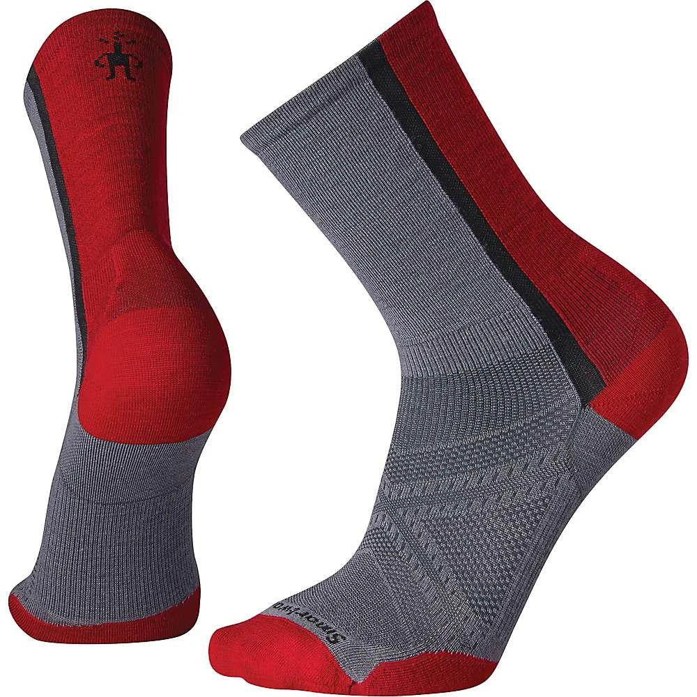 商品SmartWool|Smartwool PhD Cycle Ultra Light Pattern Crew Sock 羊毛袜,价格¥124,第1张图片