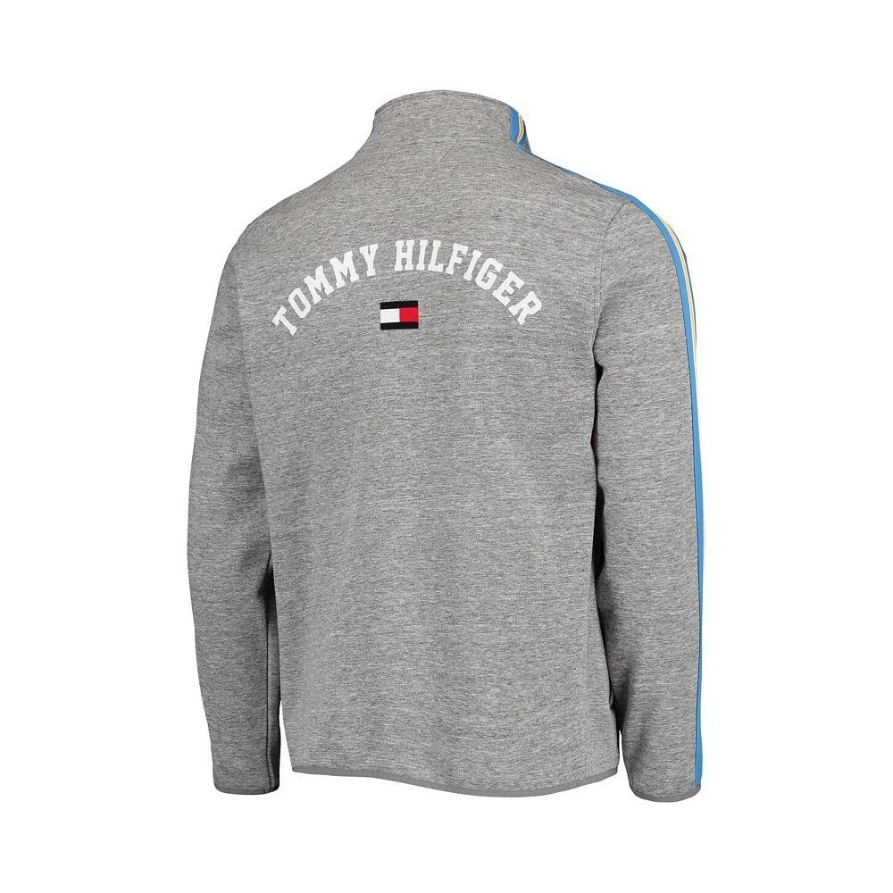 商品Tommy Hilfiger|Men's Heathered Gray Los Angeles Chargers Mario Quarter-Zip Jacket,价格¥542,第3张图片详细描述