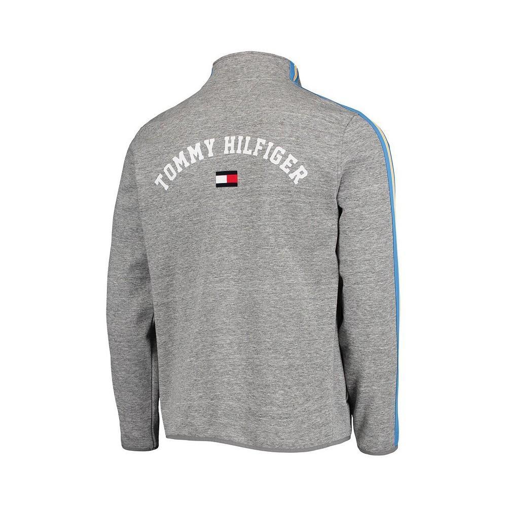 商品Tommy Hilfiger|Men's Heathered Gray Los Angeles Chargers Mario Quarter-Zip Jacket,价格¥634,第5张图片详细描述