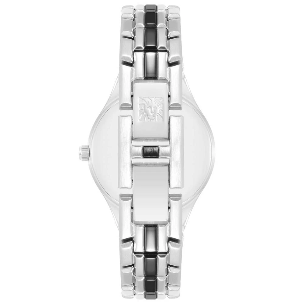 商品Anne Klein|Women's Silver-Tone Alloy with Black Accent Bracelet Watch 37mm,价格¥720,第3张图片详细描述