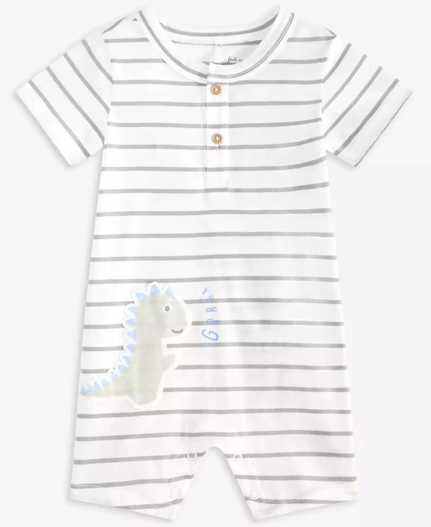 商品First Impressions|Baby Boys Dinosaur Striped Sunsuit, Exclusively at Macy's,价格¥56,第1张图片