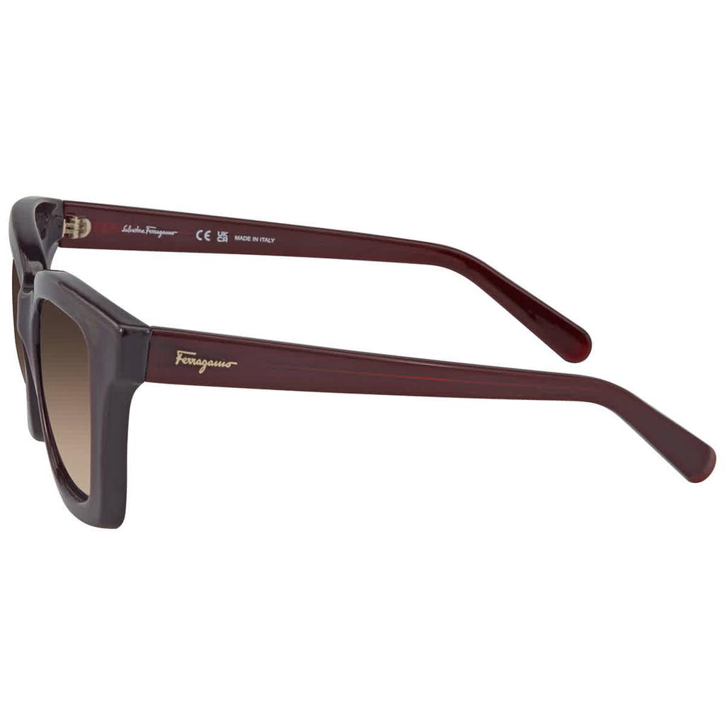 Salvatore Ferragamo Brown Square Ladies Sunglasses SF955S 613 53商品第3张图片规格展示