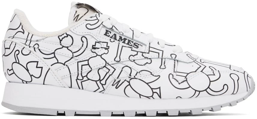 商品Reebok|White Eames Edition Leather Classic Sneakers,价格¥294,第1张图片