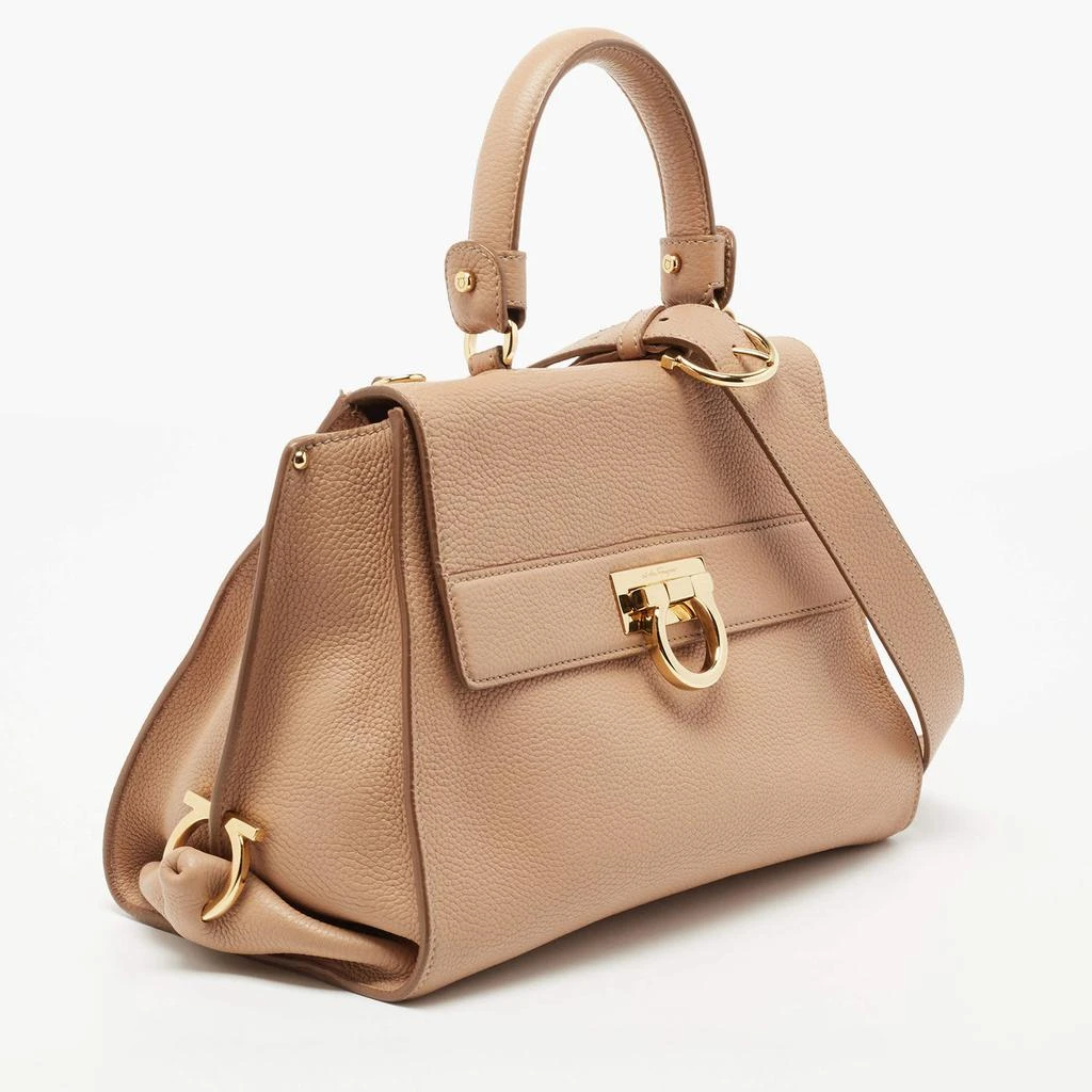 商品[二手商品] Salvatore Ferragamo|Salvatore Ferragamo Beige Leather Medium Sofia Top Handle Bag,价格¥3643,第3张图片详细描述