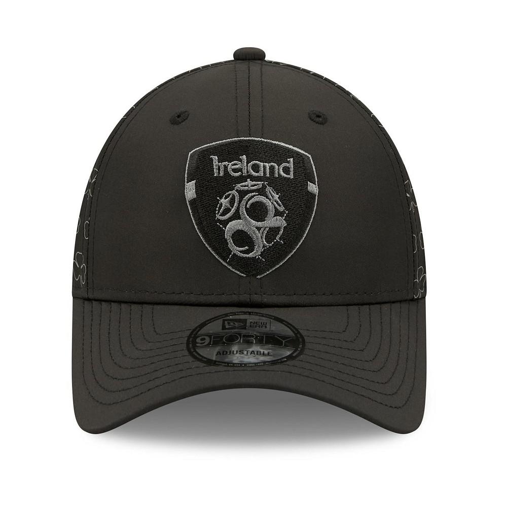 Men's Black Ireland National Team Club Allover Print 9FORTY Adjustable Hat商品第3张图片规格展示