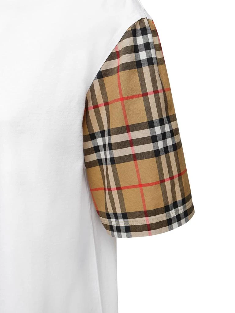 商品Burberry|Carrick Cotton T-shirt W/ Check Sleeves,价格¥3438,第3张图片详细描述