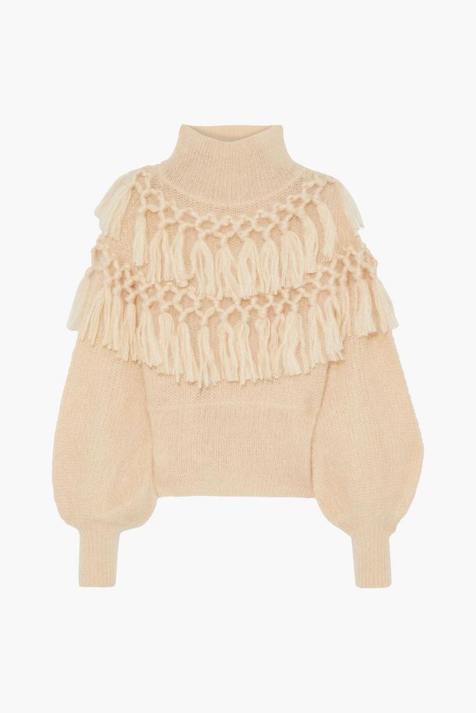 商品Zimmermann|Ladybeetle tasseled brushed mohair and silk-blend sweater,价格¥2976,第1张图片