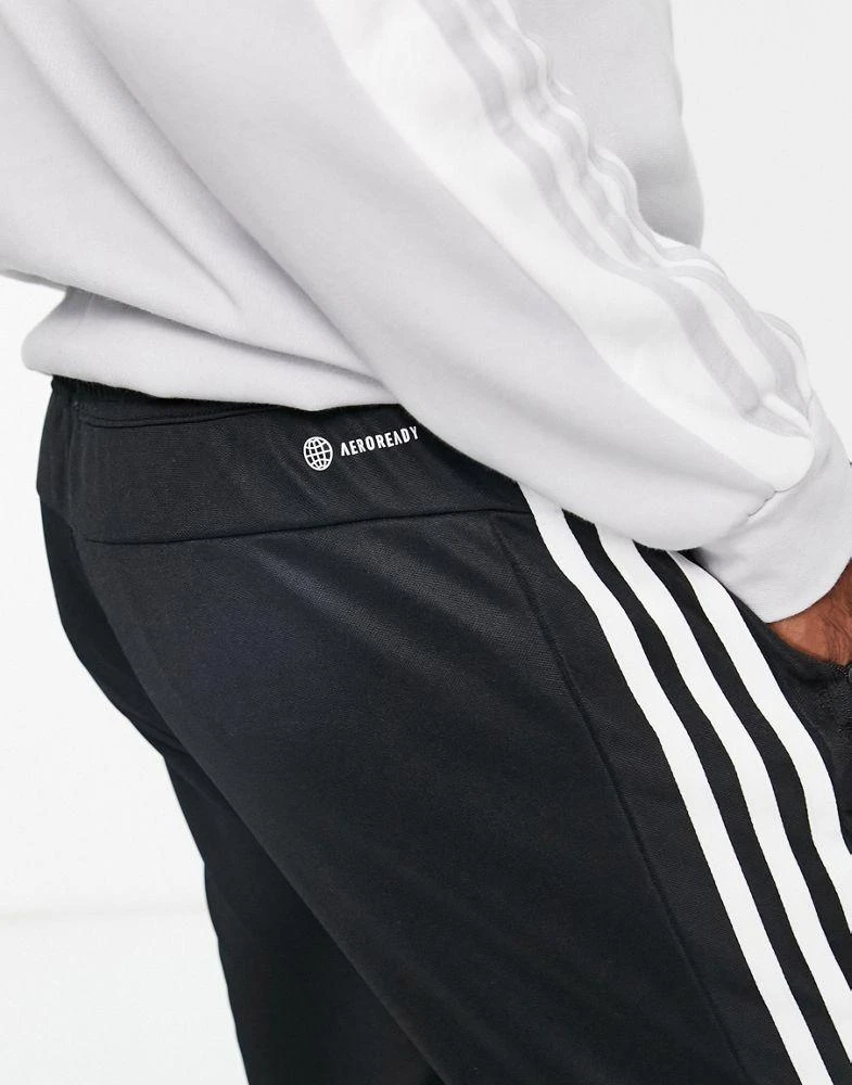 商品Adidas|adidas Training Train Essentials 3 stripe joggers in black,价格¥266,第3张图片详细描述