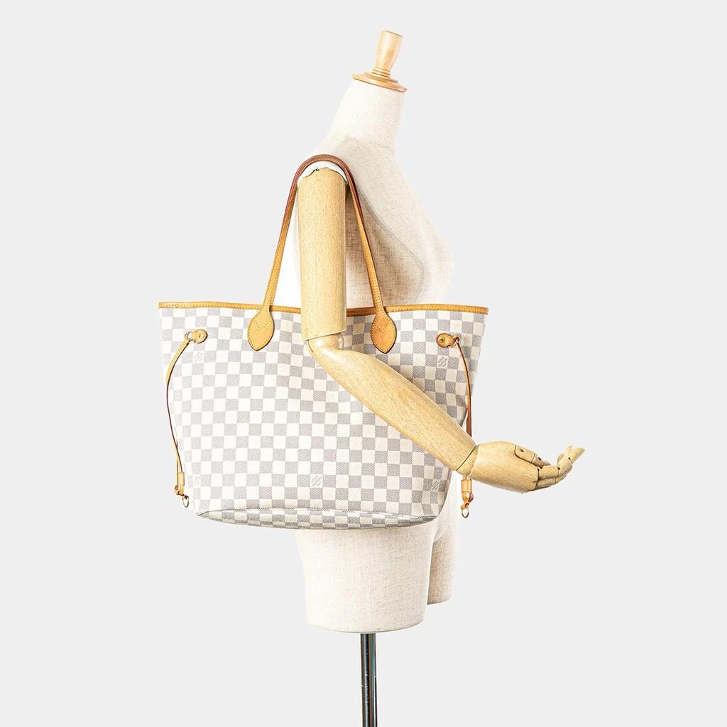 商品[二手商品] Louis Vuitton|Louis Vuitton White Damier Azur Neverfull MM Bag,价格¥13773,第4张图片详细描述