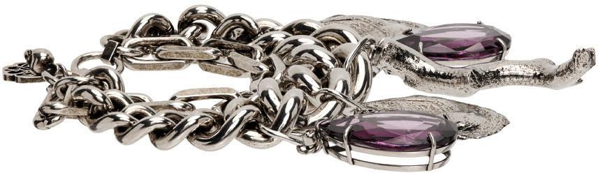 商品Alexander McQueen|Silver Coral Oyster Charm Bracelet,价格¥4284,第7张图片详细描述